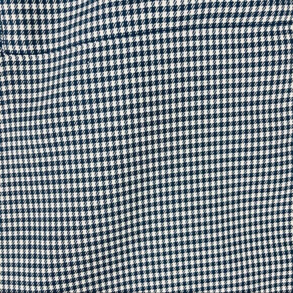 Loft blue white houndstooth check preppy academia office skirt - Picture 4 of 7